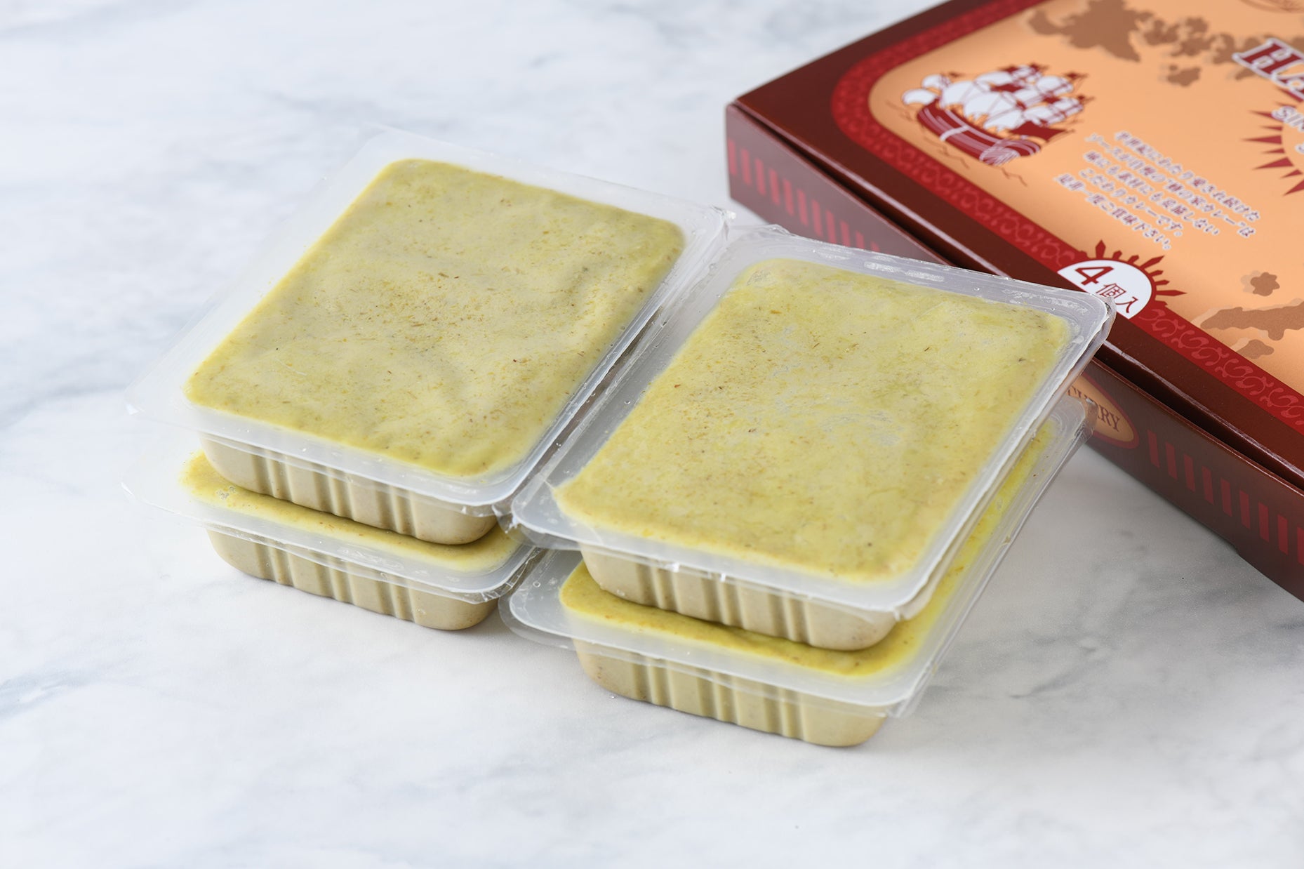 カレー@いろいろ 辛口カレーセットB 4個（グリーン×4） - 銀座 蜂の家